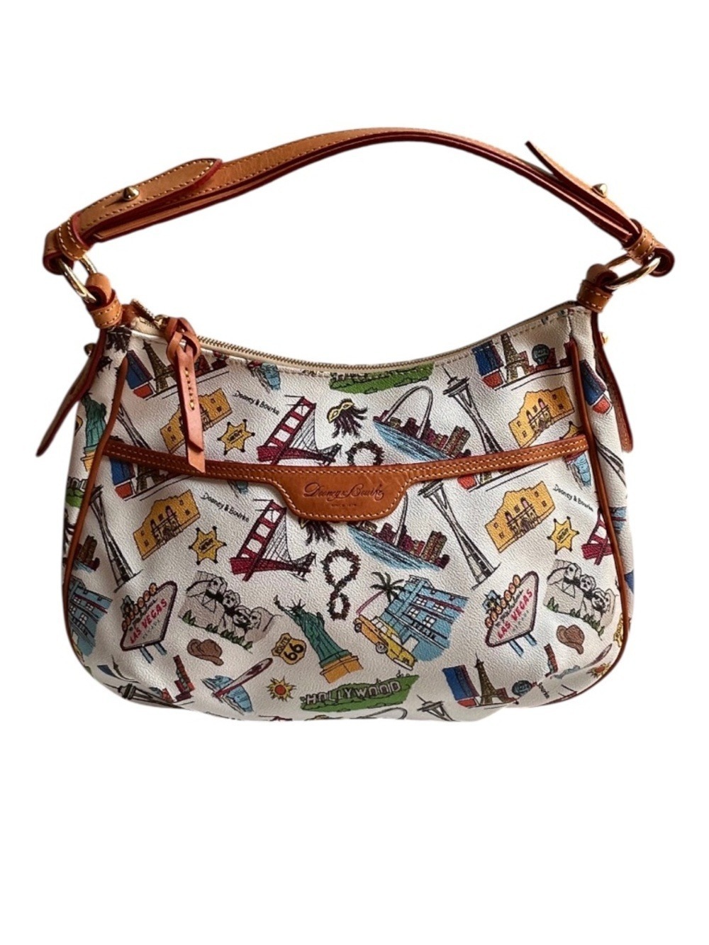 NWOT Dooney & Bourke East West Colins Hobo Bag Americana Icon Landmarks Bag